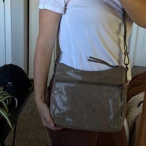 Margot snake print leather bag